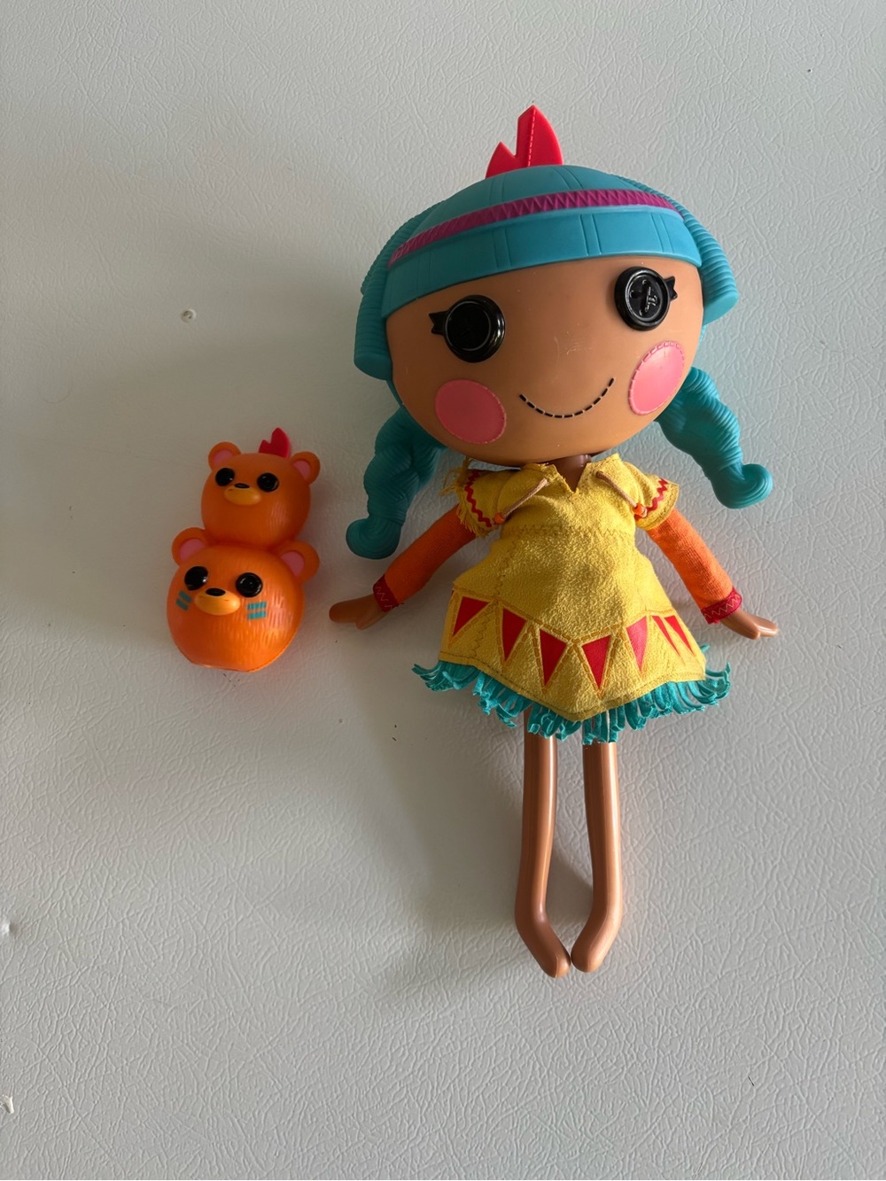 Lalaloopsy Feather Tell-a-tale Original Full Size 12” Doll W/ Teddy Bear Pet MGA